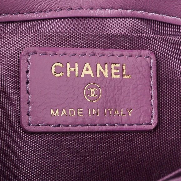 Chanel Purple Quilted Lambskin Shiny Lambskin Quilted Extra Mini Flap - Picture 7 of 11